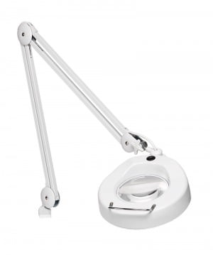 Prolite® Economy Fluorescent Magnifier - 45" Reach - Table Edge Clamp - White