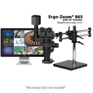 Ergo-Zoom® Trinocular Microscope with 22" Monitor