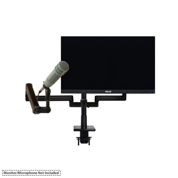 LD Monitor and Low Profile Mic Boom Package - One monitor, One Microphone, Scalable Monitor Support System (monitor and mic not included)