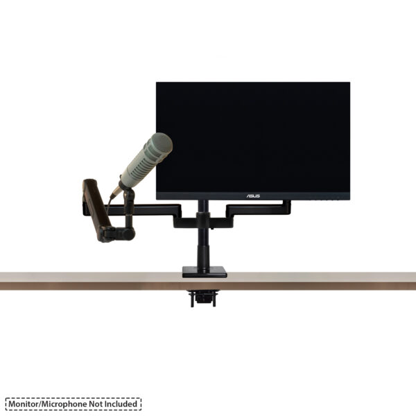 LD Monitor and Low Profile Mic Boom Package - One monitor, One Microphone, Scalable Monitor Support System (mounting shown)