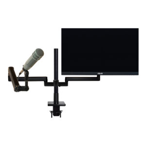 Single Monitor and Mic Boom Support Package - One monitor, One Microphone, Scalable Monitor Support System