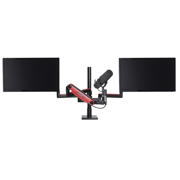 Limited Edition Red Dual Monitor and Single Microphone Support